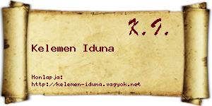 Kelemen Iduna névjegykártya